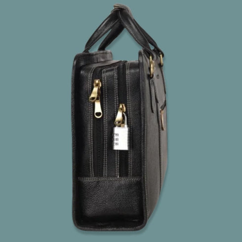 Daksh Genuine Leather Briefcase Laptop Bag Mozri